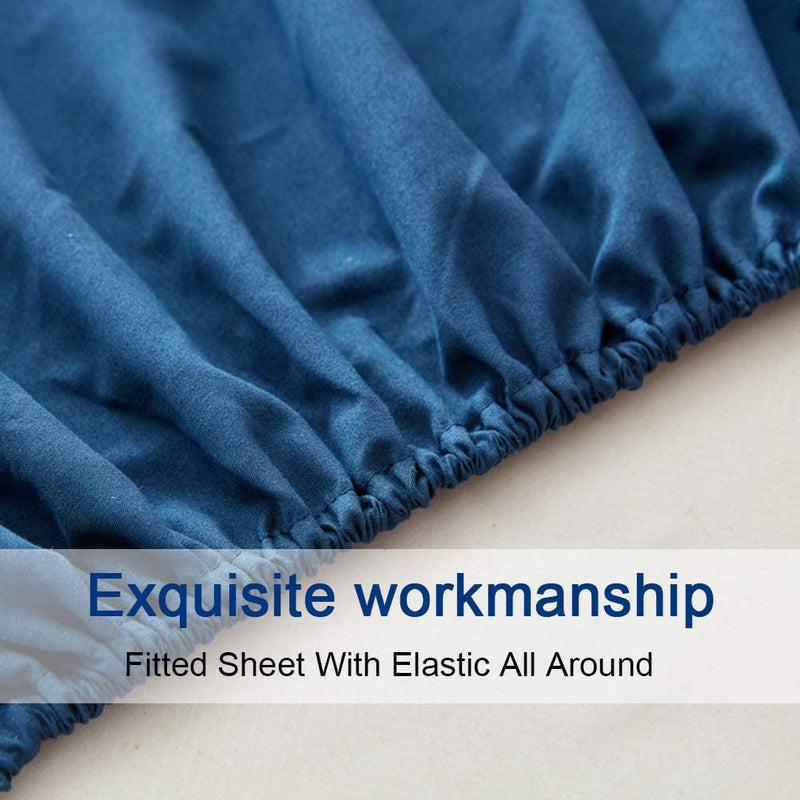 Navy Blue Egyptian Micro Fiber Sheet 1800TC