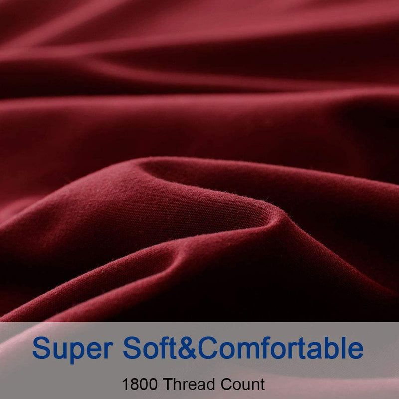 Burgundy Egyptian Micro Fiber Sheet 1800TC