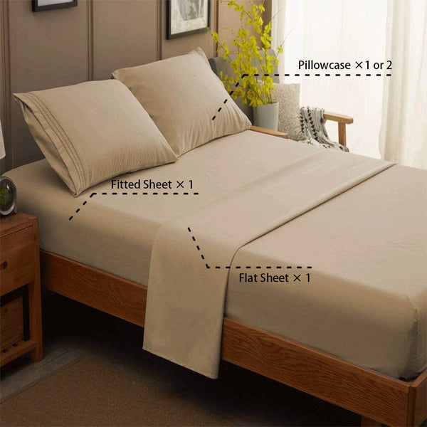 Taupe Egyptian Micro Fiber Sheet 1800TC