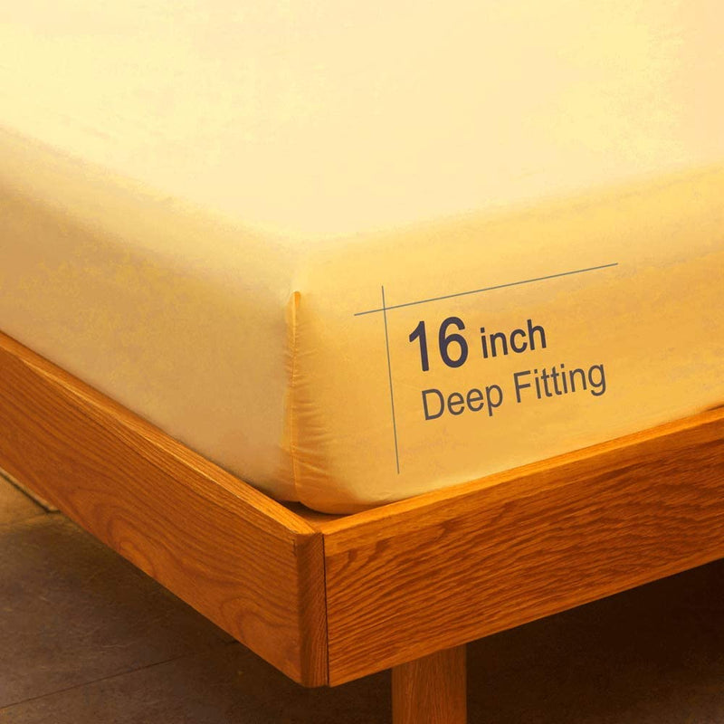 Yellow Egyptian Micro Fiber Sheet 1800TC