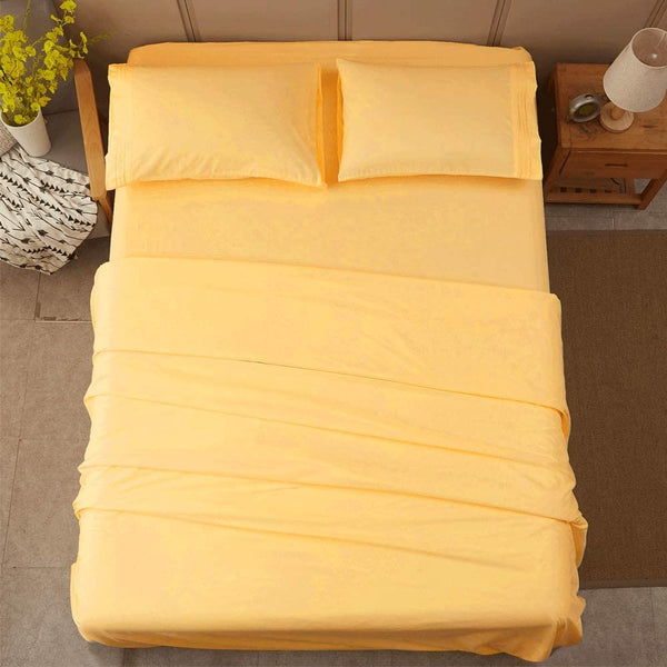 Yellow Egyptian Micro Fiber Sheet 1800TC