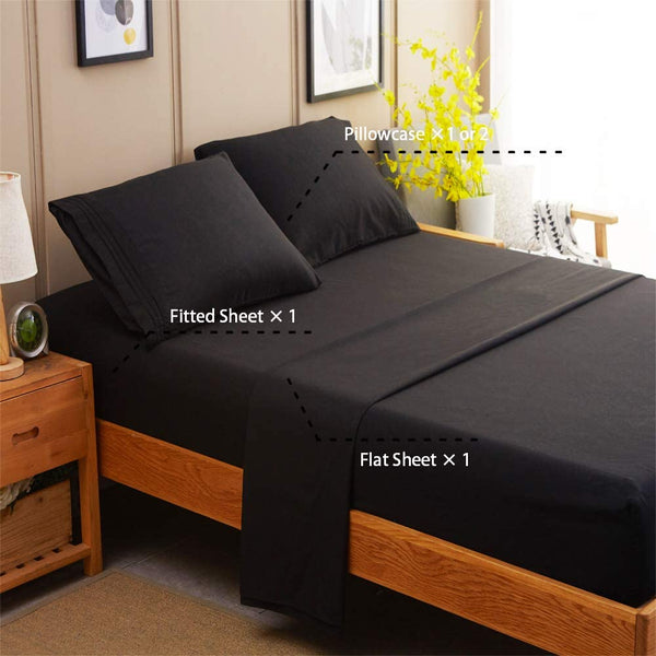 Black Egyptian Micro Fiber Sheet 1800TC