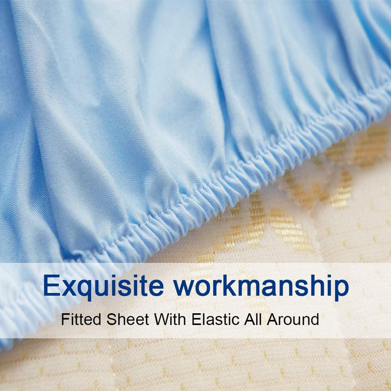 Lake Blue Egyptian Micro Fiber Sheet 1800TC