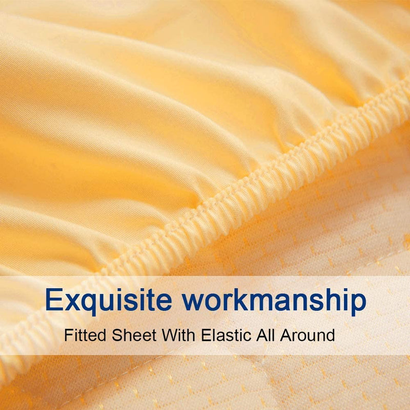 Yellow Egyptian Micro Fiber Sheet 1800TC