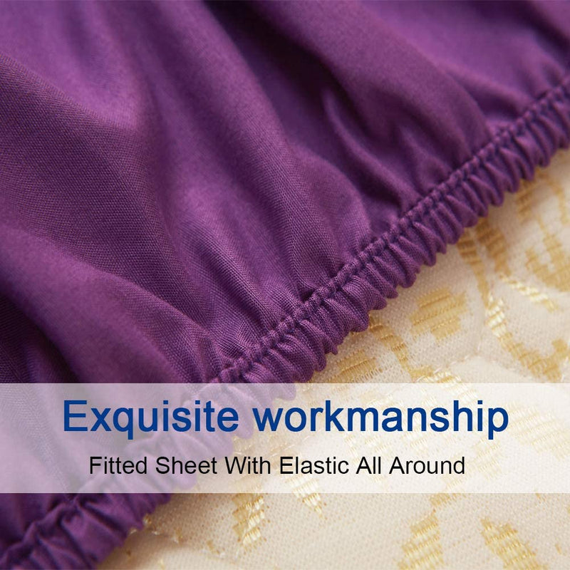 Purple Egyptian Micro Fiber Sheet 1800TC