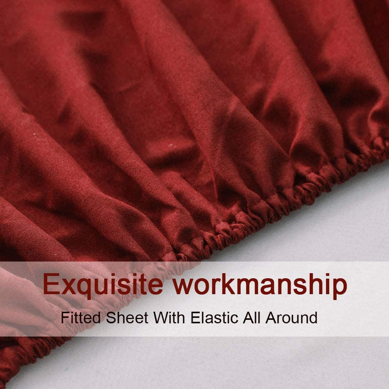 Burgundy Egyptian Micro Fiber Sheet 1800TC