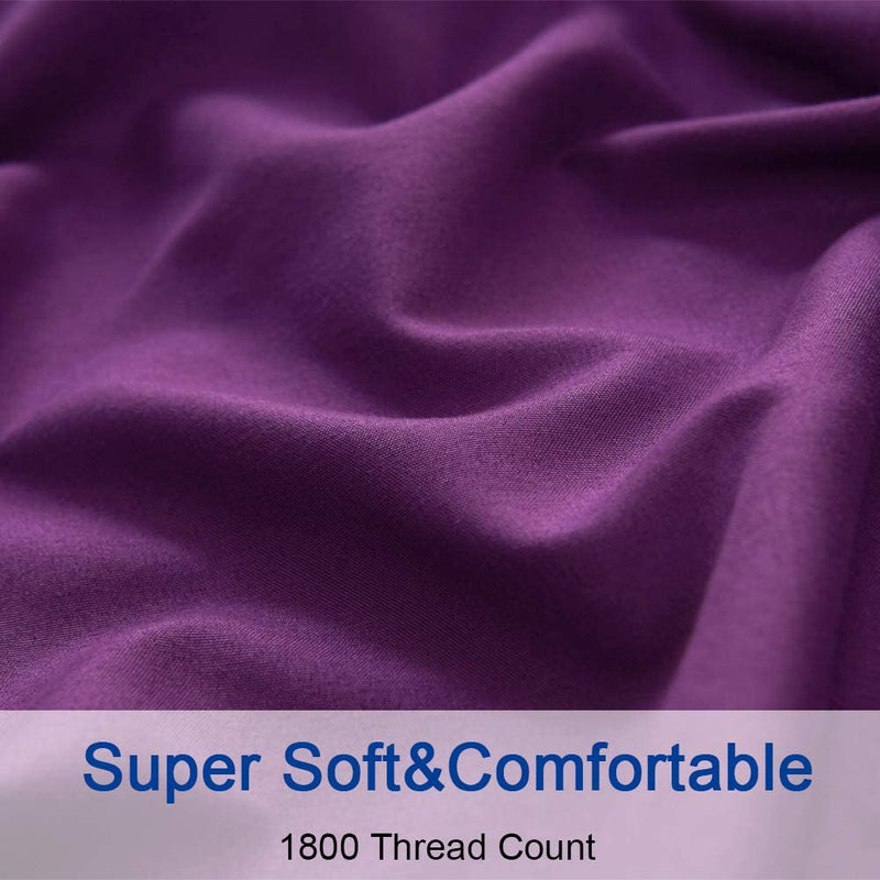 Purple Egyptian Micro Fiber Sheet 1800TC