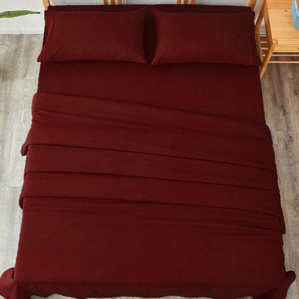 Burgundy Egyptian Micro Fiber Sheet 1800TC