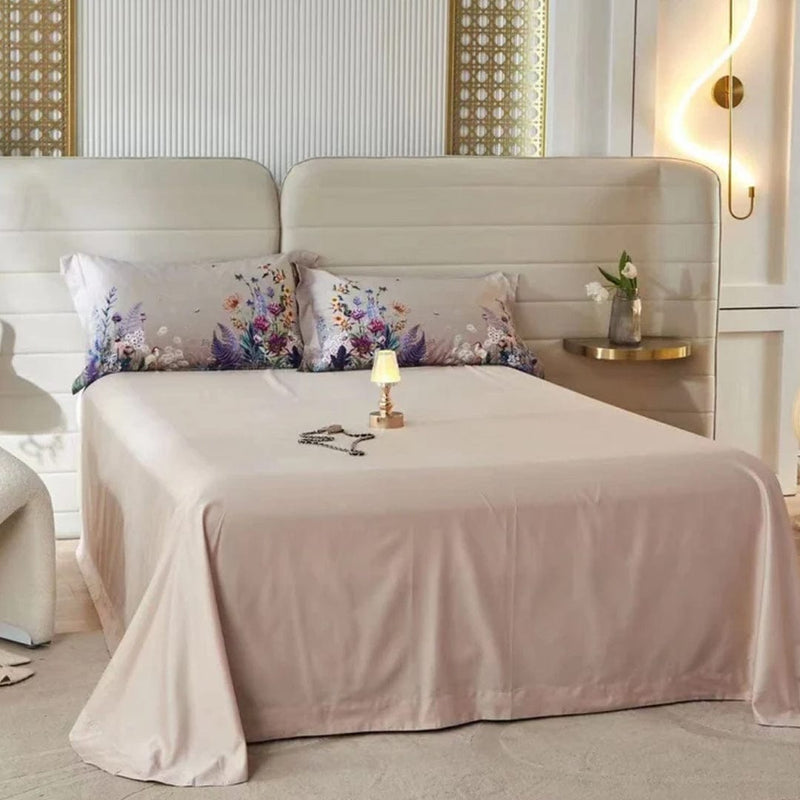 Luxury Flowers Print Duvet Cover & Sheet Set (Egyptian Cotton)