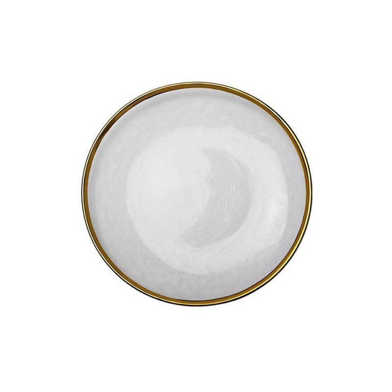 Gold Rim Glass Dinner Plates