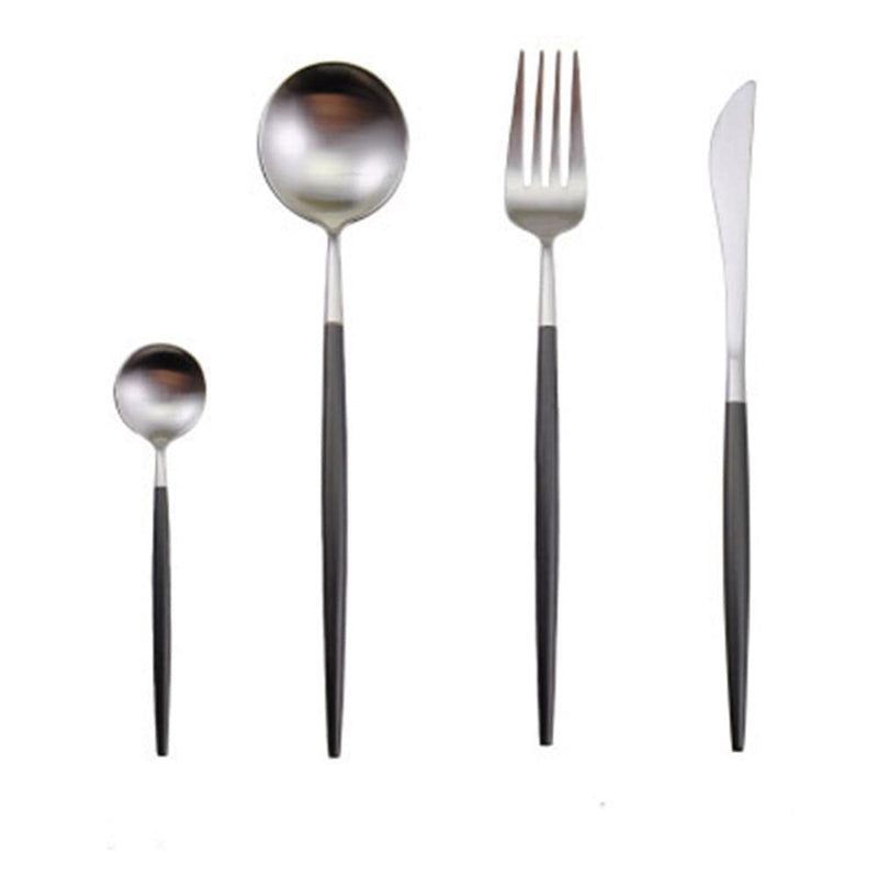 Premium Black Gold Flatware Set