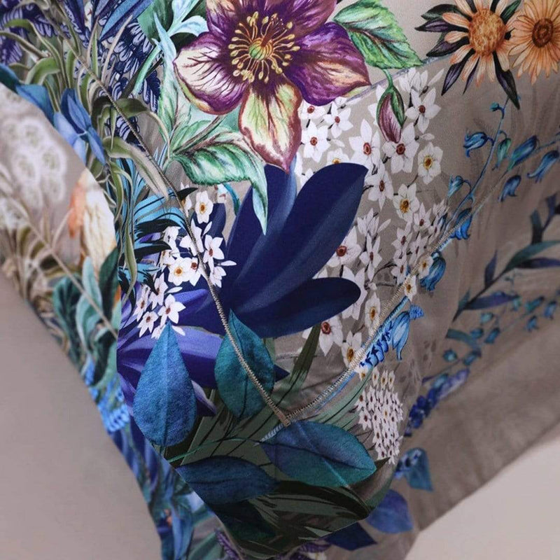 Flowers Print Duvet Cover Set (Egyptian Cotton)