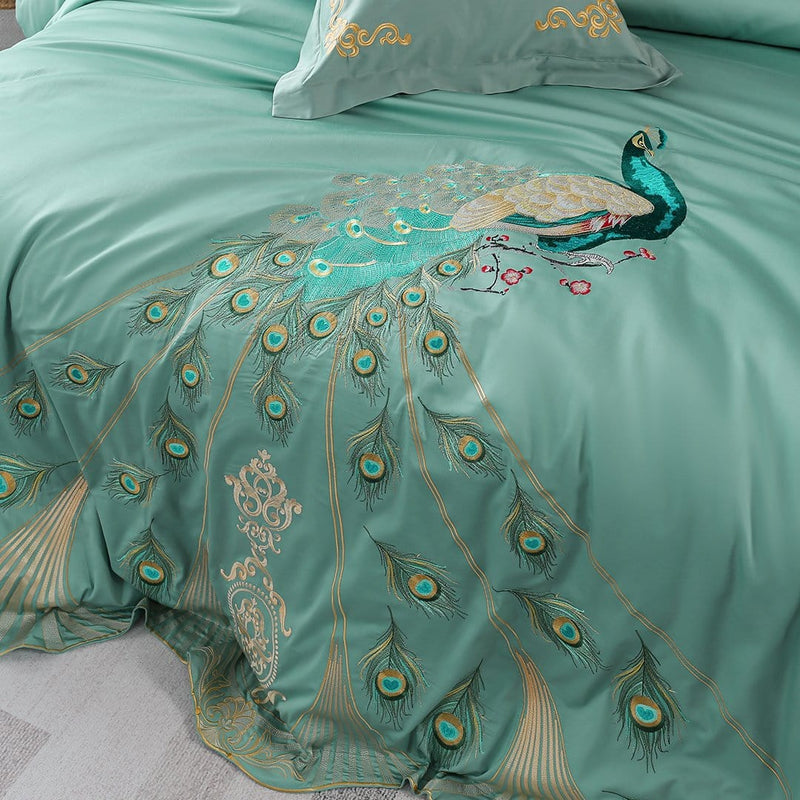 Luxury Peacock Duvet Cover Set(Egyptian Cotton)