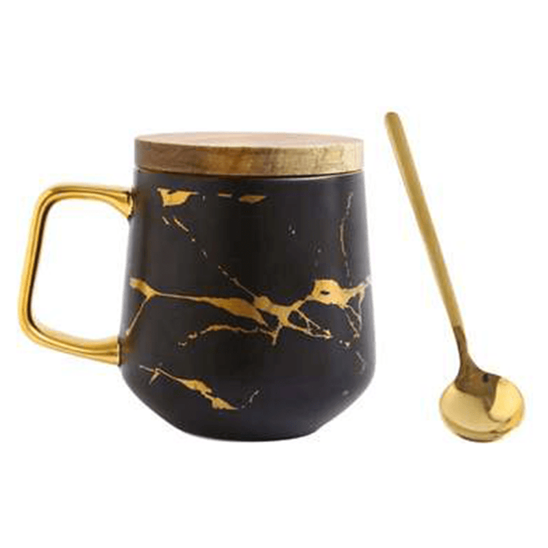 Premium Matte Gold Ceramic Cup
