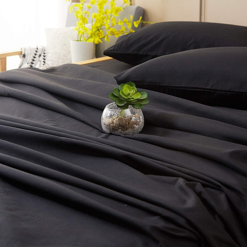 Black Egyptian Micro Fiber Sheet 1800TC