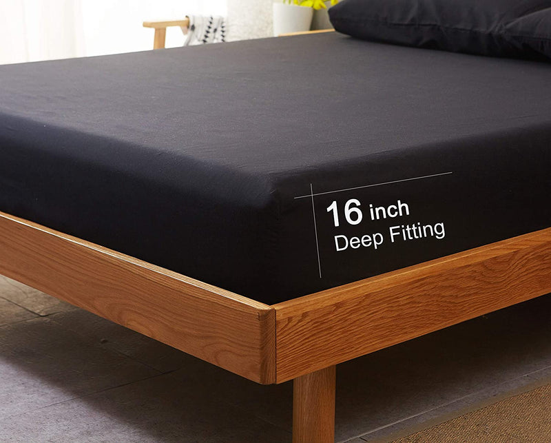 Black Egyptian Micro Fiber Sheet 1800TC