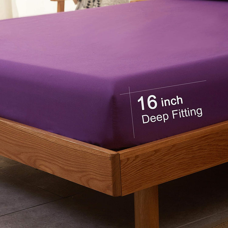 Purple Egyptian Micro Fiber Sheet 1800TC