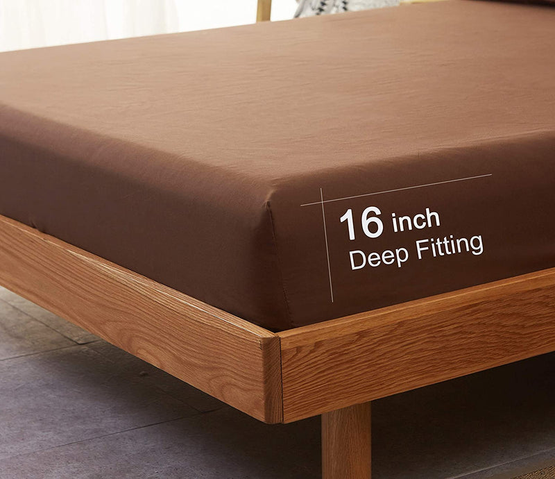 Brown Egyptian Micro Fiber Sheet 1800TC