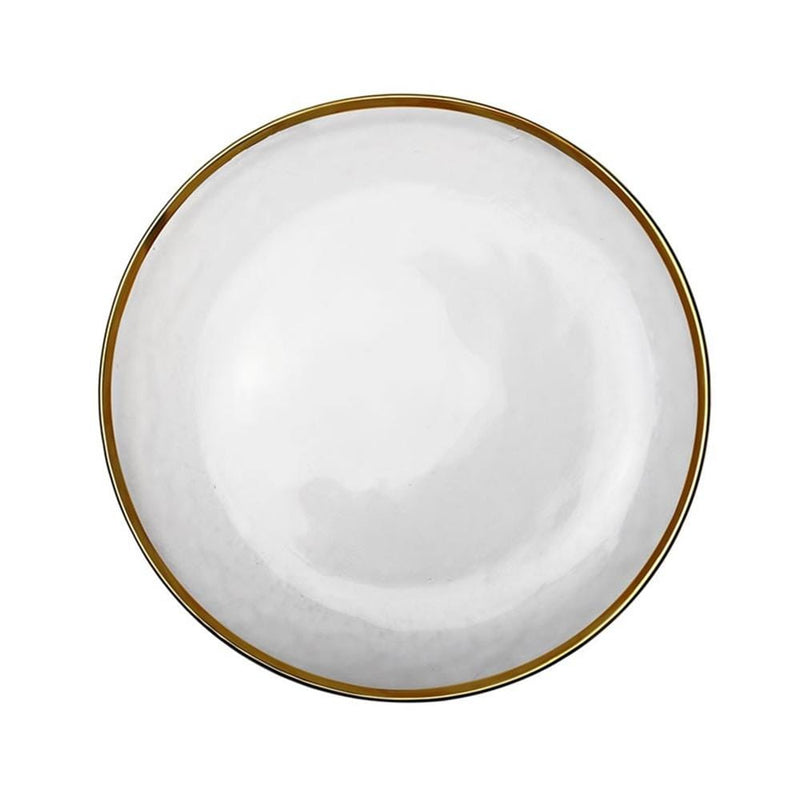 Gold Rim Glass Dinner Plates