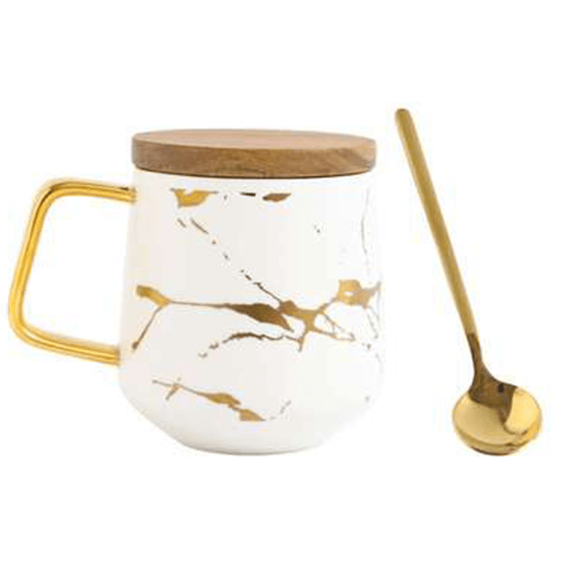 Premium Matte Gold Ceramic Cup