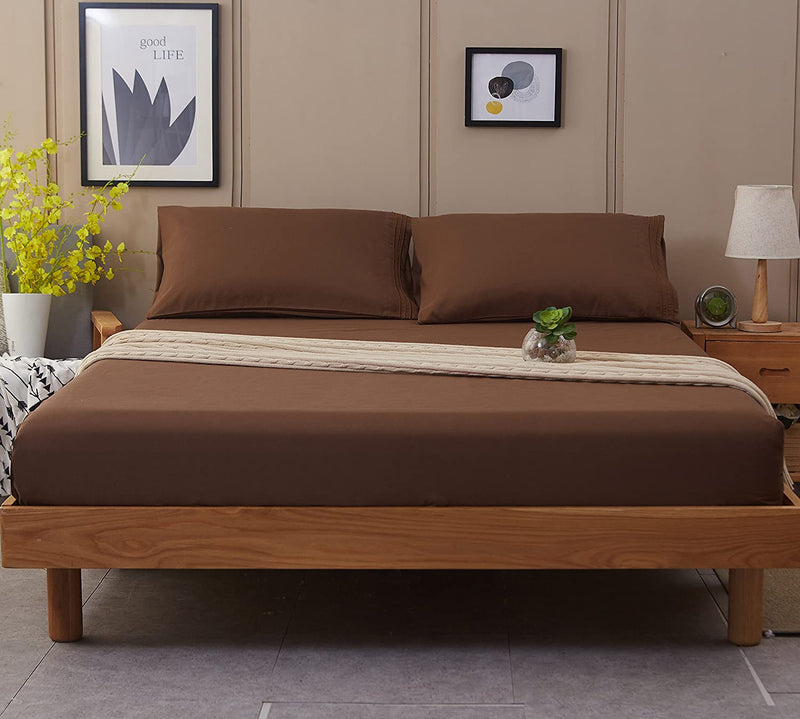 Brown Egyptian Micro Fiber Sheet 1800TC