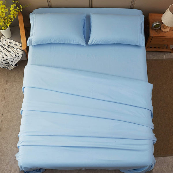 Lake Blue Egyptian Micro Fiber Sheet 1800TC