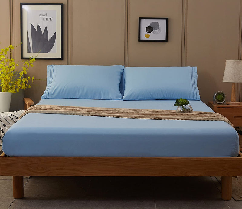 Lake Blue Egyptian Micro Fiber Sheet 1800TC