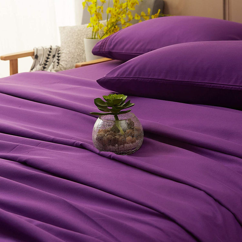 Purple Egyptian Micro Fiber Sheet 1800TC