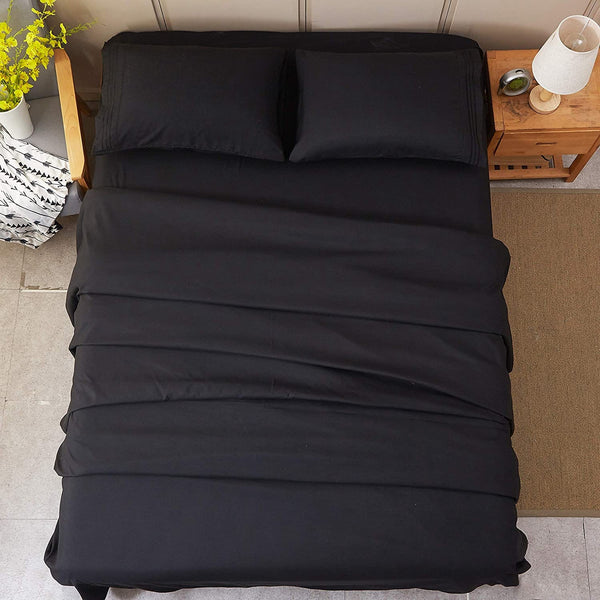 Black Egyptian Micro Fiber Sheet 1800TC