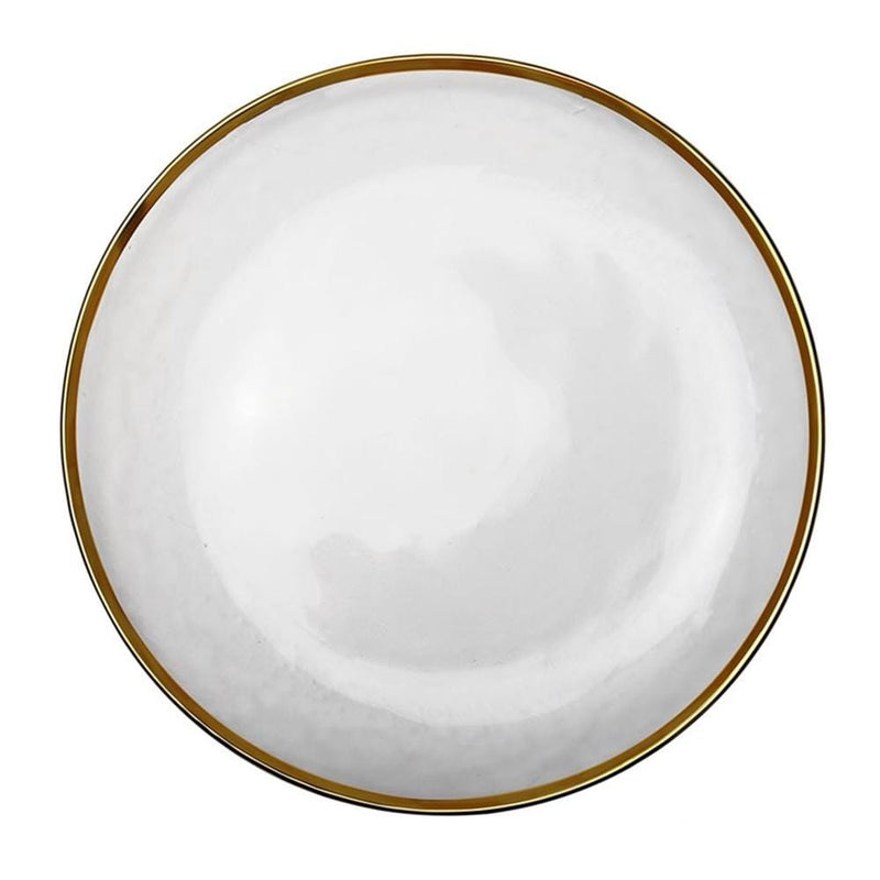 Gold Rim Glass Dinner Plates