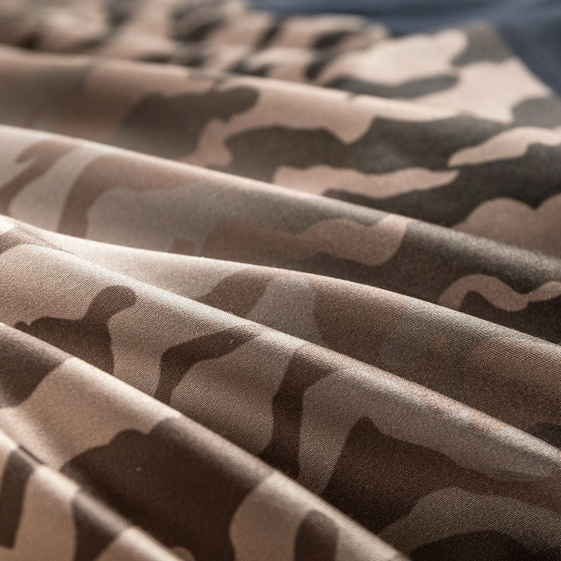 Golden Zebra Print Egyptian Cotton Duvet Cover & Sheet Set