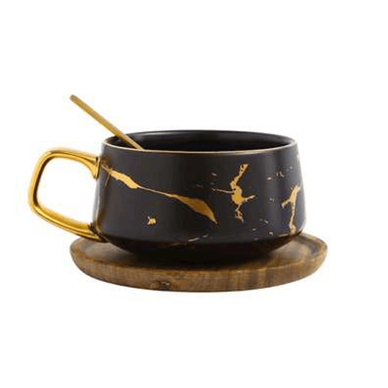 Premium Matte Gold Ceramic Cup