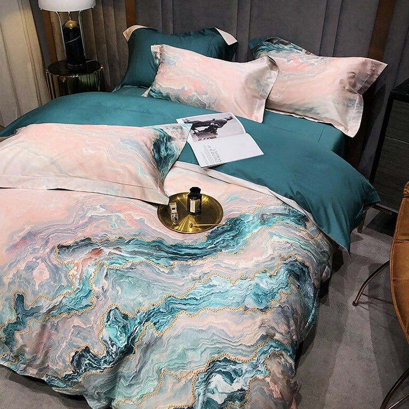 Clerra Marble Luxury Duvet Cover Set