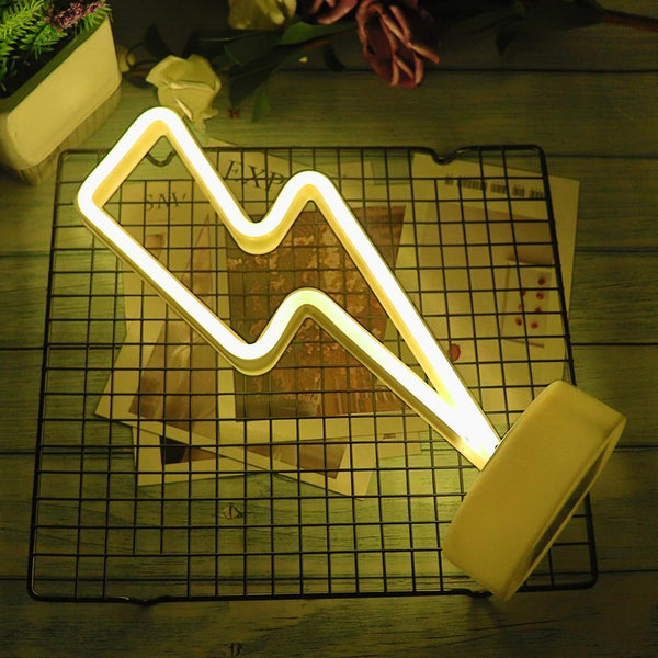LED Neon Lightning Bolt Lamp