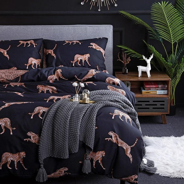 Leopard Printing Duvet Cover Set
