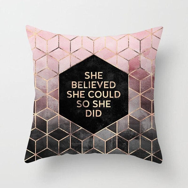 Geometric Diamond Pillow Collection