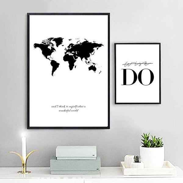 World Map Traveler Art