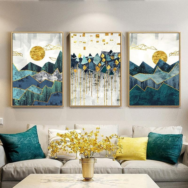 Abstract Mountain Wall Art