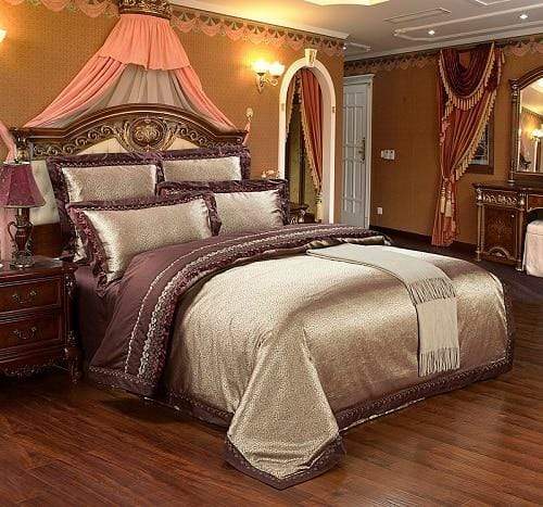 Luxury Gold/Silver Duvet Cover & Bed Sheet Set