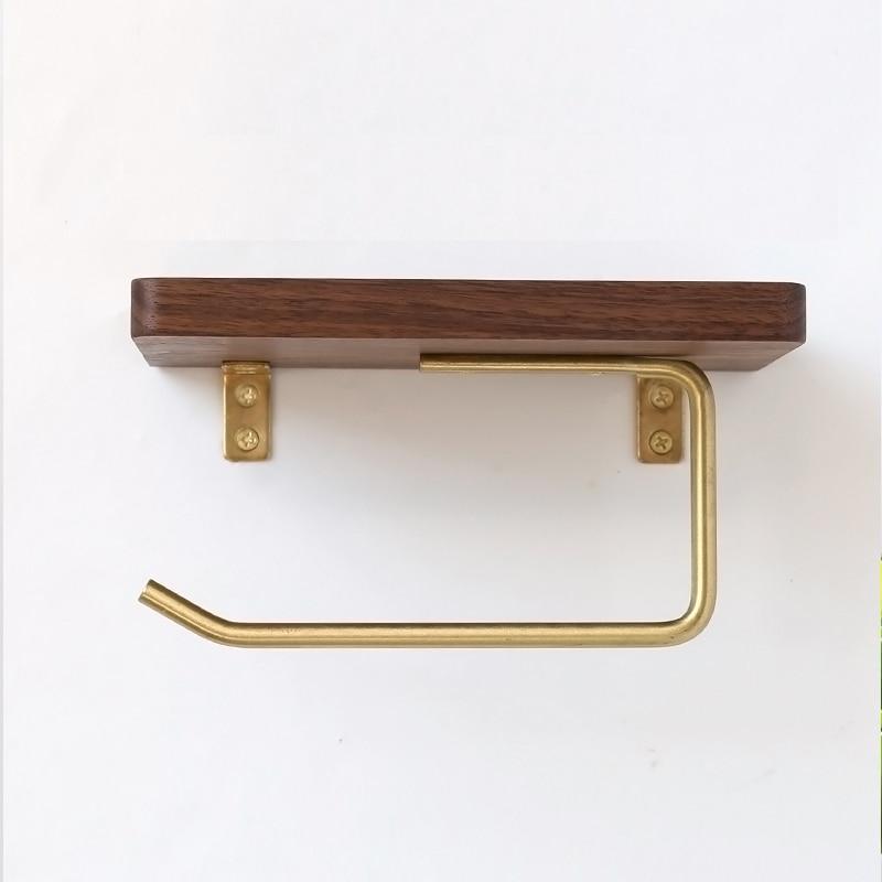 Wooden Shelf Toilet Roll Holder
