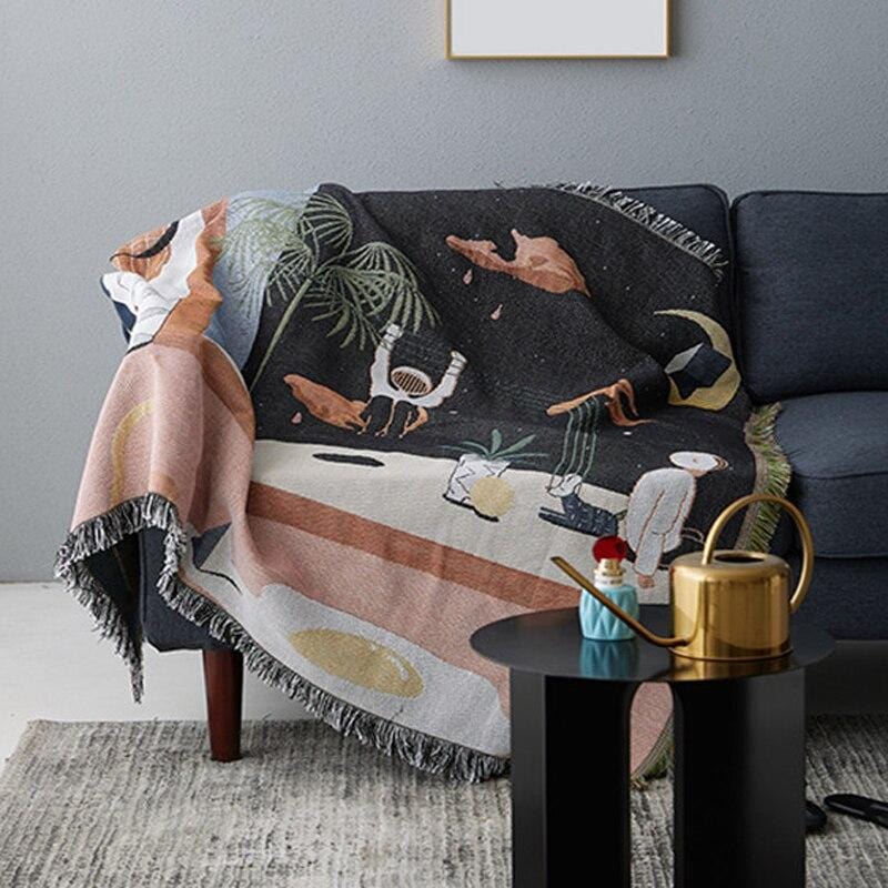 Modern Throw Rug Art Tapestry