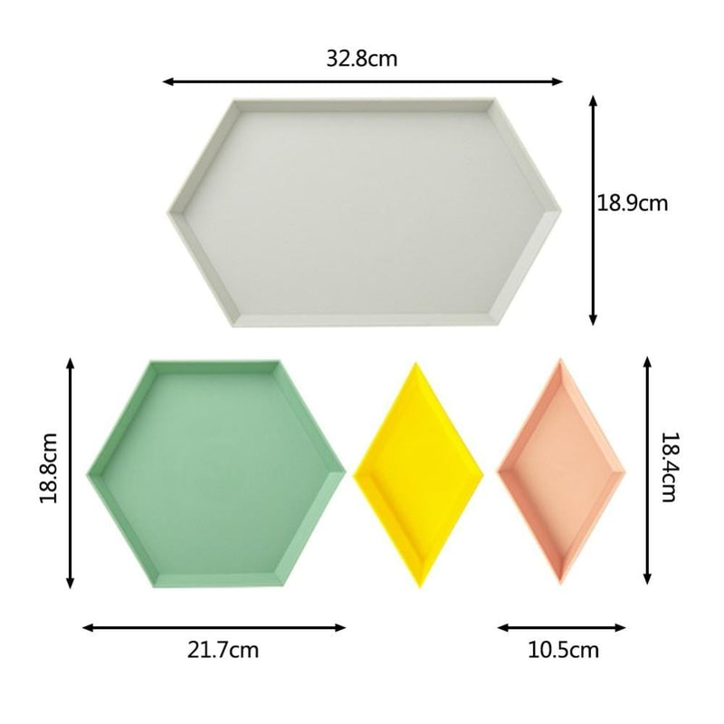 Colorful Geometric Trays