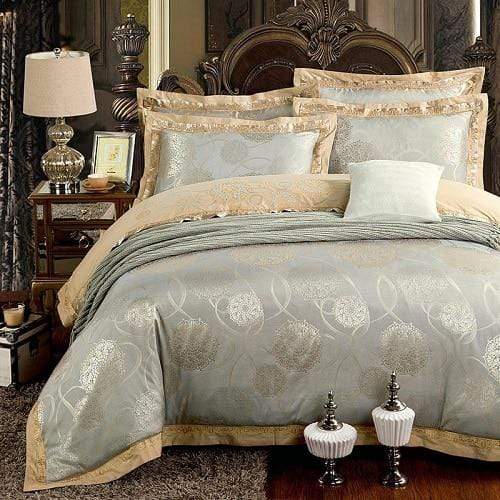Luxury Gold/Silver Duvet Cover & Bed Sheet Set