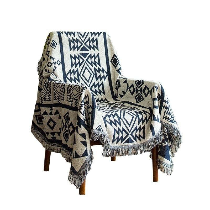 Scandi Pattern Weave Throw Blanket