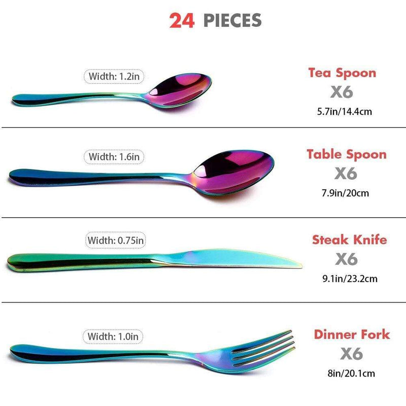 Neowam - Rainbow Silverware Set