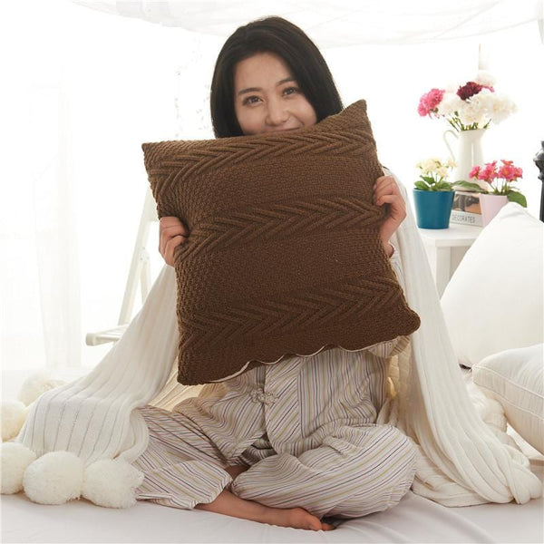 Crochet Knit Cushion Cover