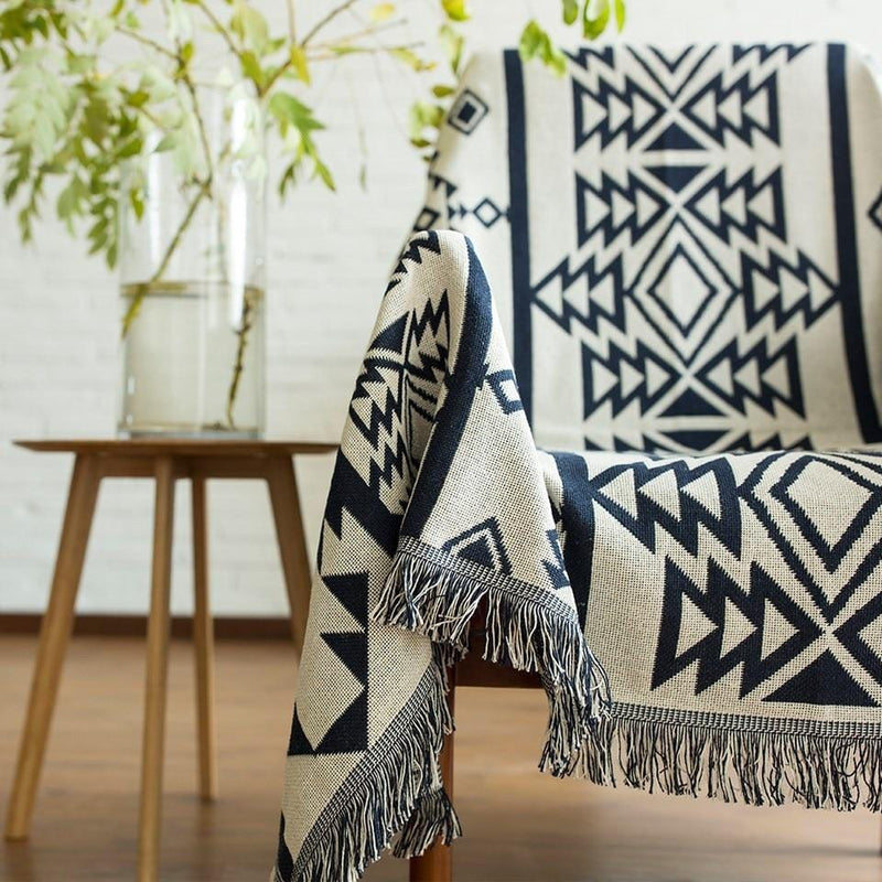 Scandi Pattern Weave Throw Blanket