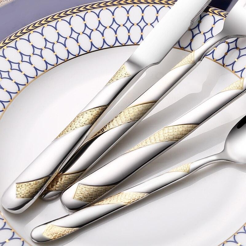 Gold Plated Flatware Set