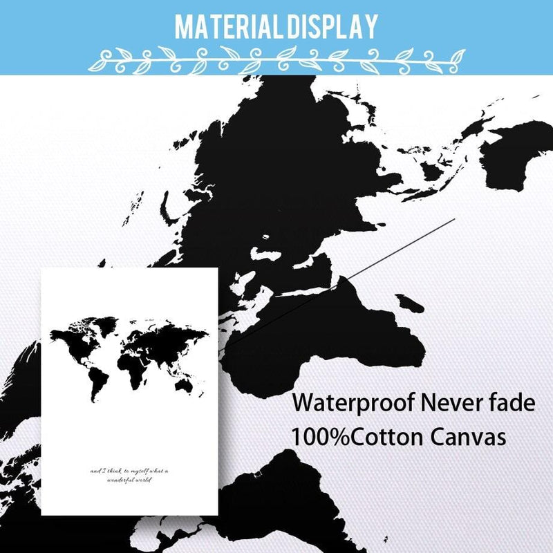 World Map Traveler Art