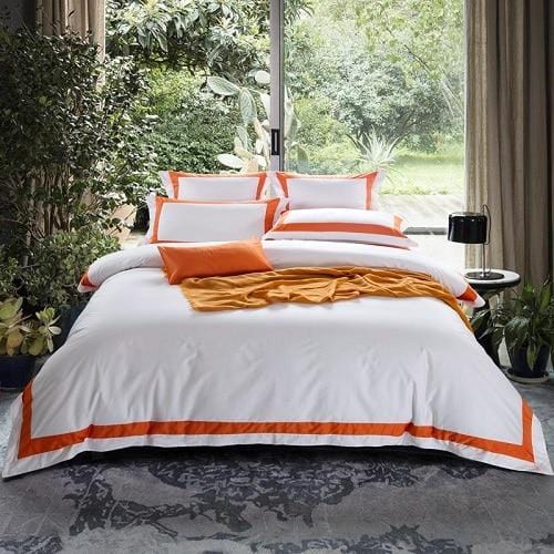 Premium White Duvet Cover & Bed Sheet Set (Egyptian Cotton)